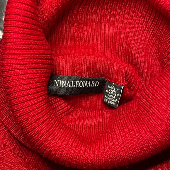 💥NWT💥 Nina Leonard Turtleneck Midi Sweater Dress - Picture 7 of 8